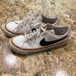 Nike women’s  White and Tan Sneakers